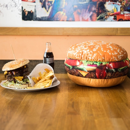 Giant Hamburger Pillow