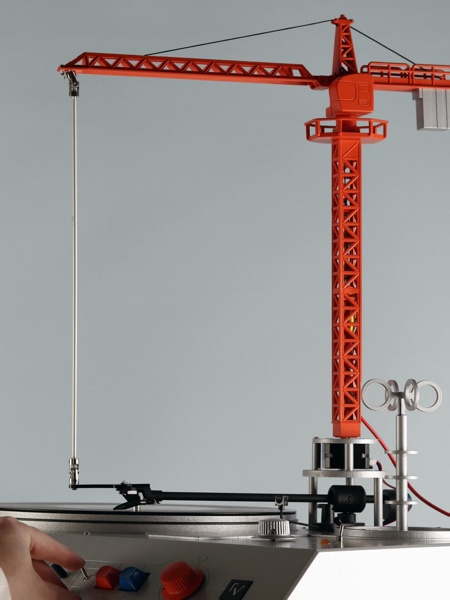 Construction Crane Record Player