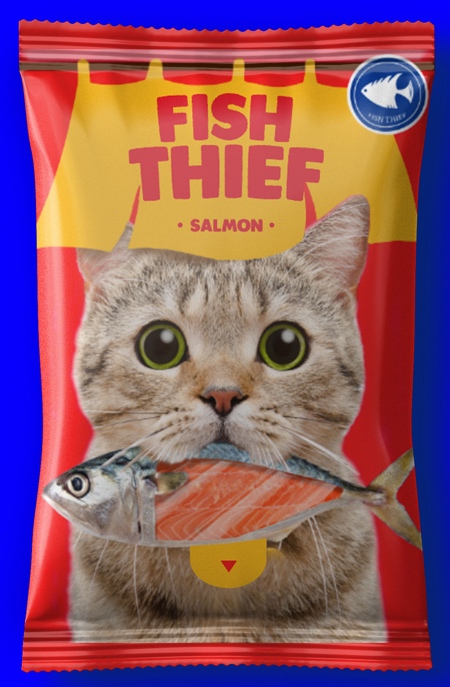 Fish Thief Cat Salmon Packaging