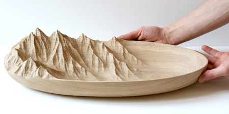 Carved Mountain Fruit Bowl Carved Mountain Fruit Bowl