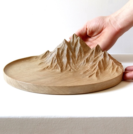 Carved Mountain Food Tray Carved Mountain Food Tray