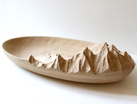 Carved Mountain Wooden Plate Carved Mountain Wooden Plate