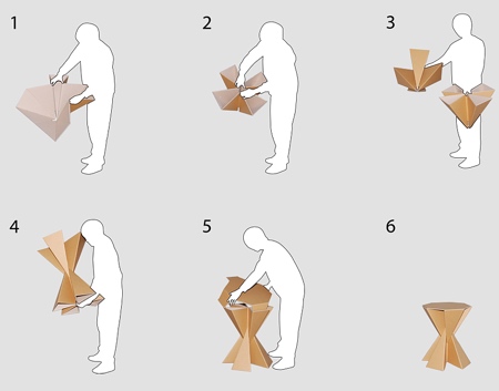 Cardboard Furniture by Jang Hyungjin