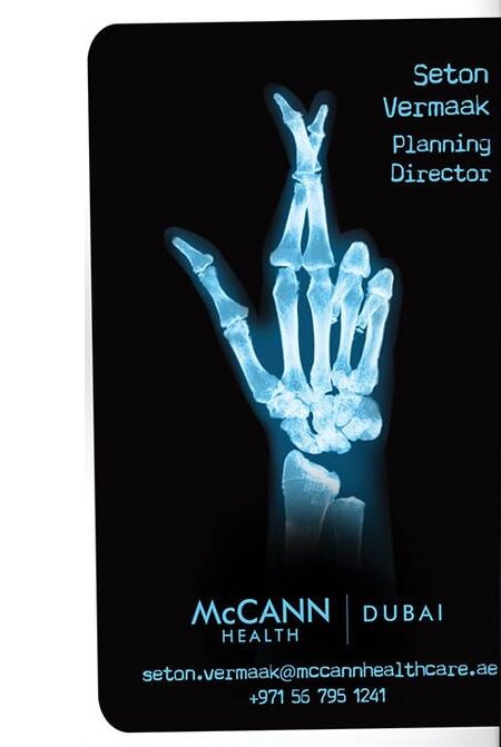 McCann X-Ray Business Cards McCann X-Ray Business Cards