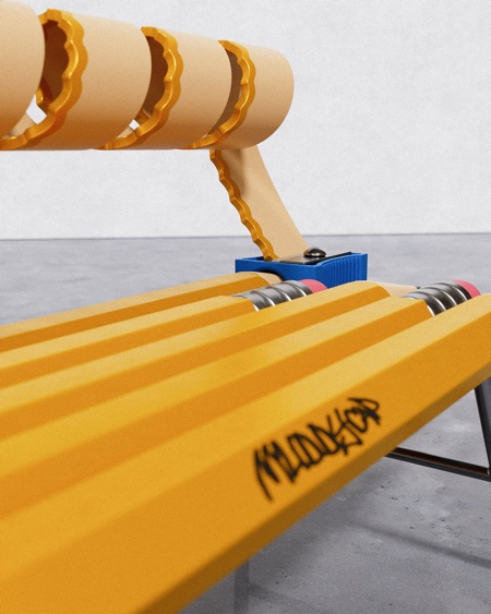 Muddycap Pencil Bench Muddycap Pencil Bench