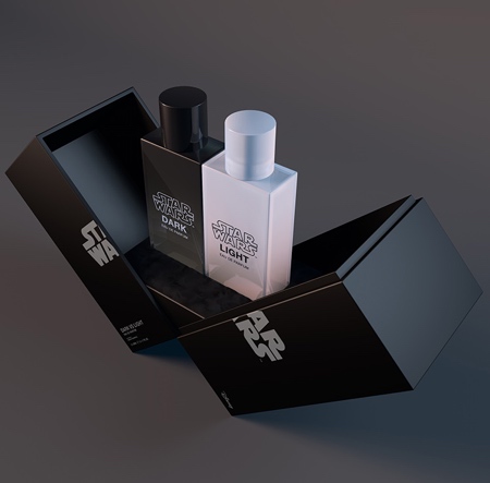 Star Wars Light and Dark Perfume Packaging Star Wars Light and Dark Perfume Packaging