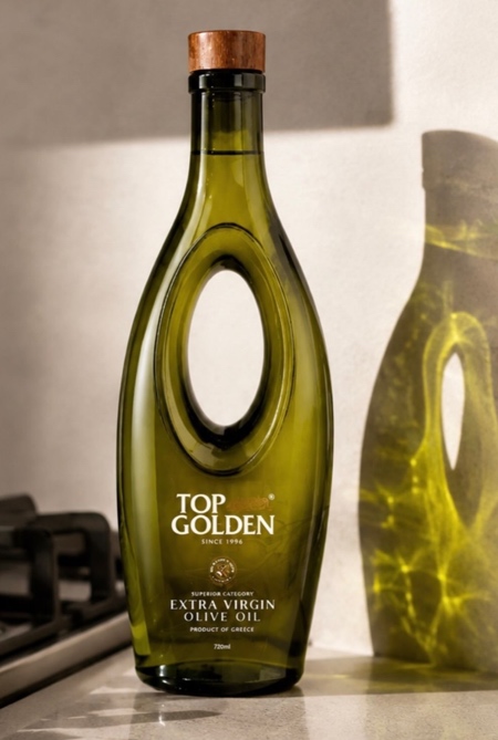Top Golden Oil Bottle Top Golden Oil Bottle
